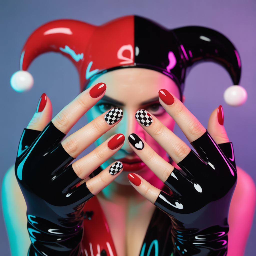 harley quinn nails