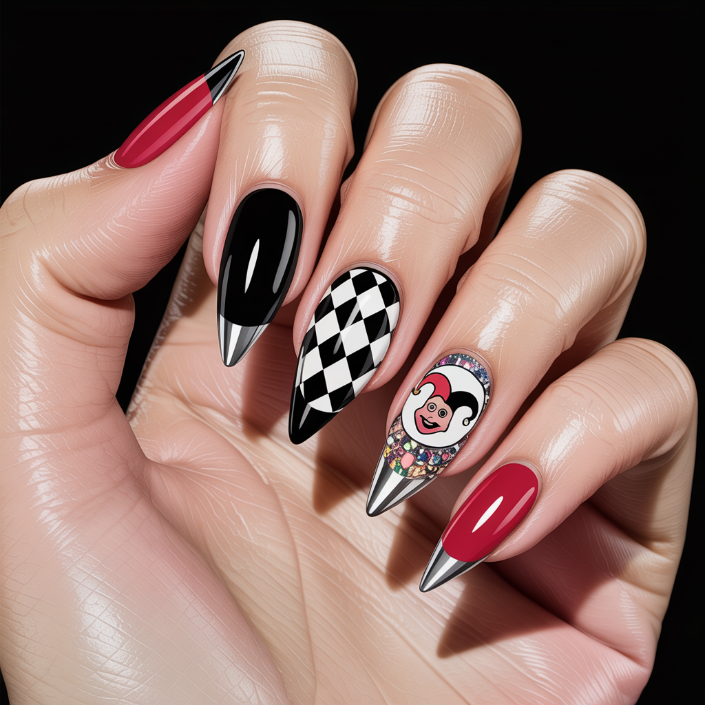 harley quinn nails