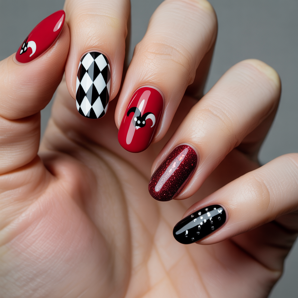 harley quinn nails