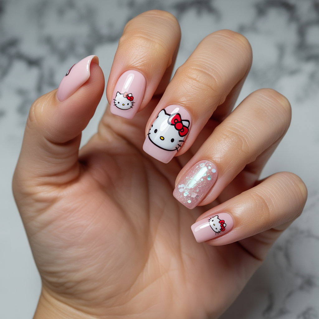 hello kitty nails