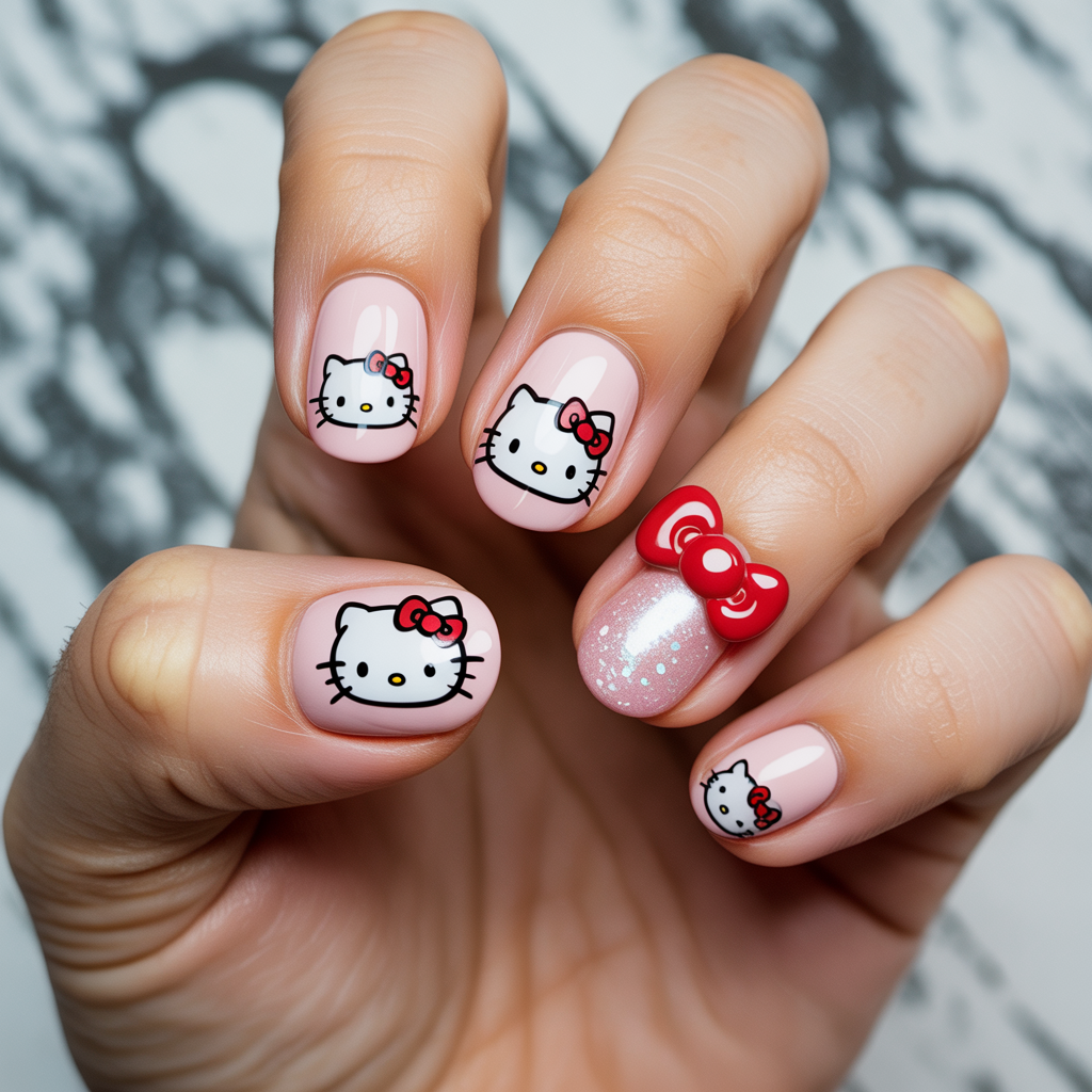 hello kitty nails