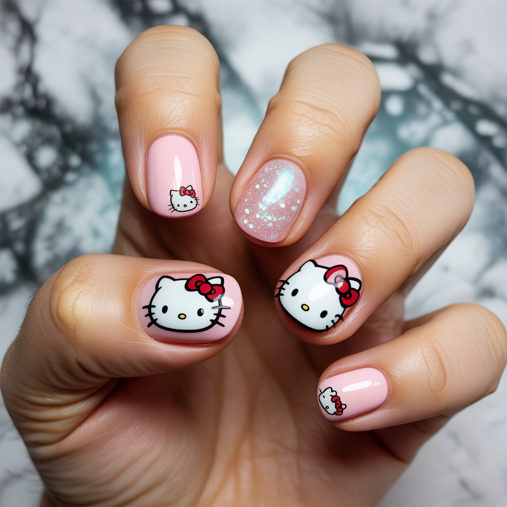 hello kitty nails