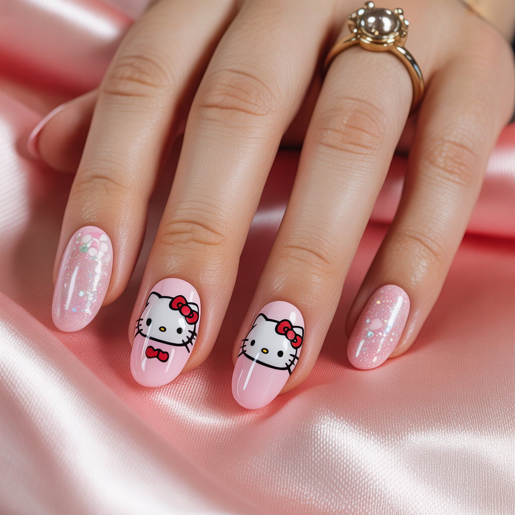hello kitty nails