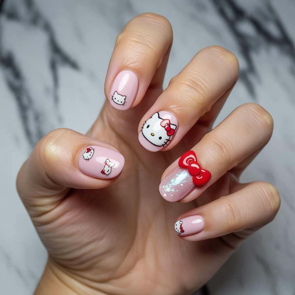 hello kitty nails
