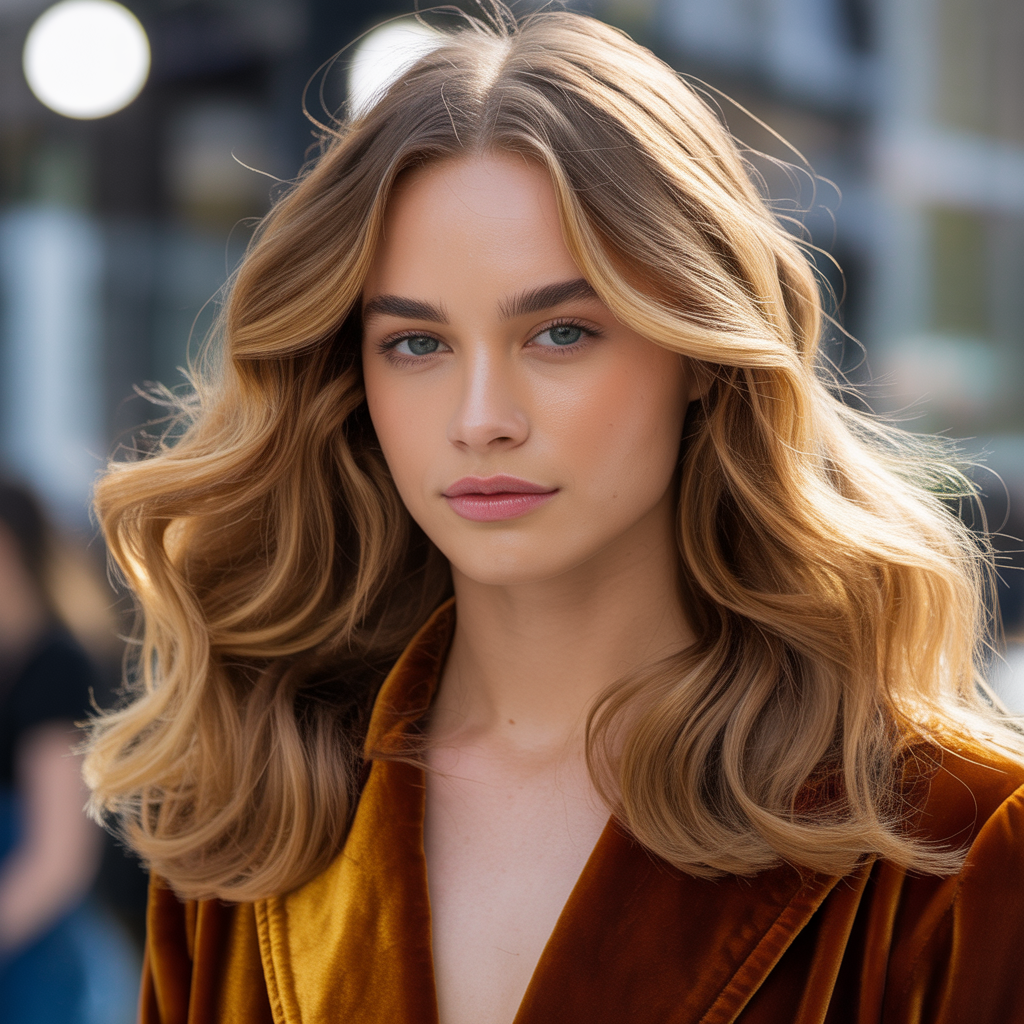 honey blond hair