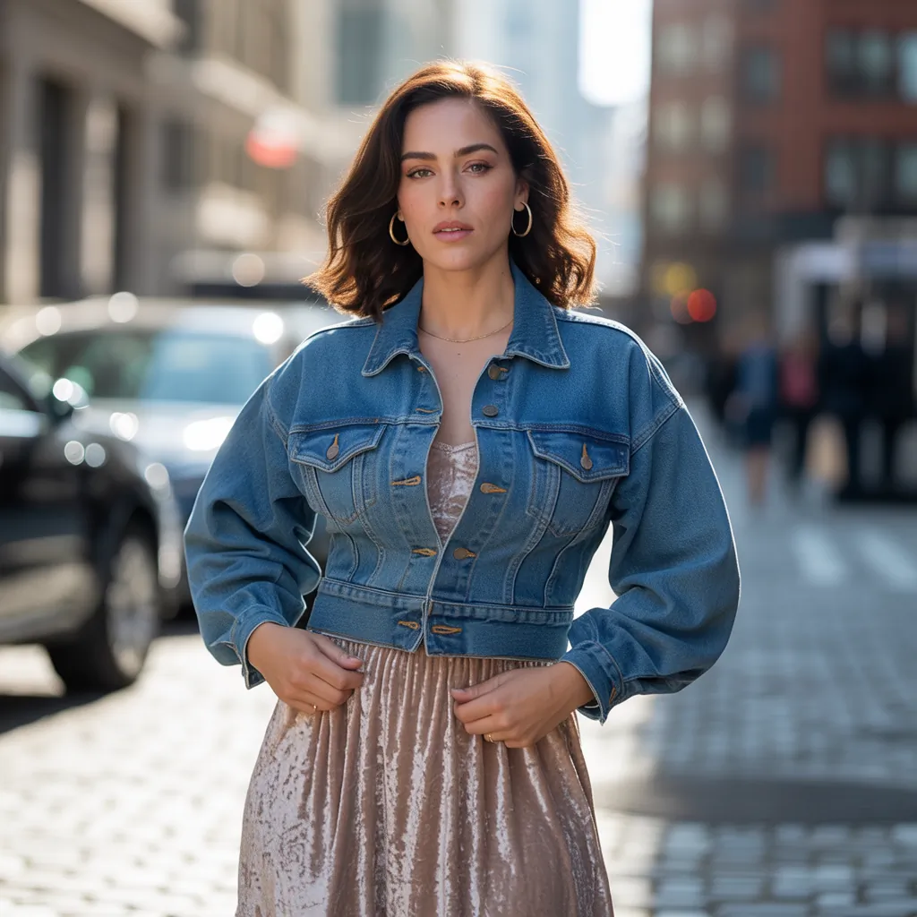 how should a denim jacket fit on a woman