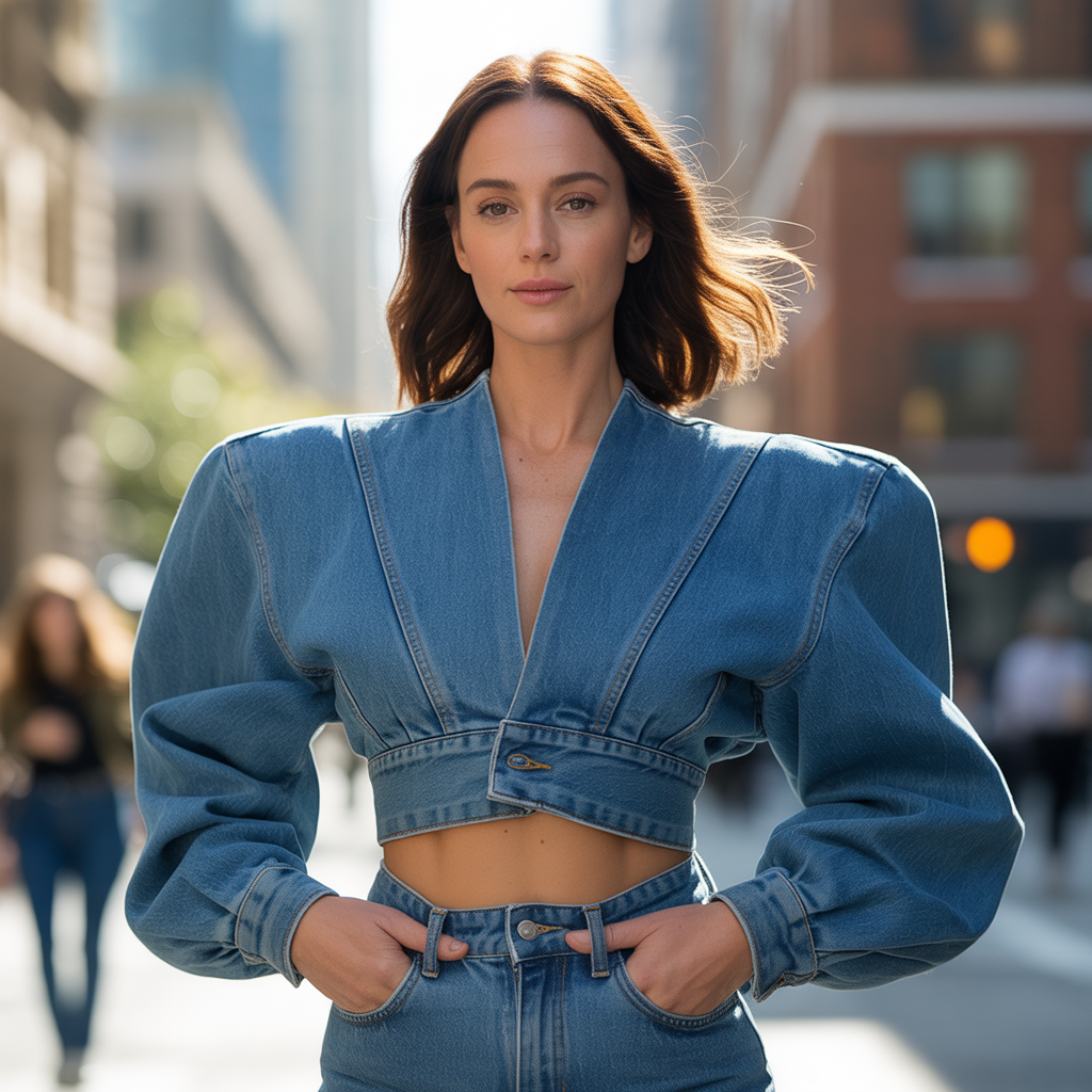how should a denim jacket fit on a woman