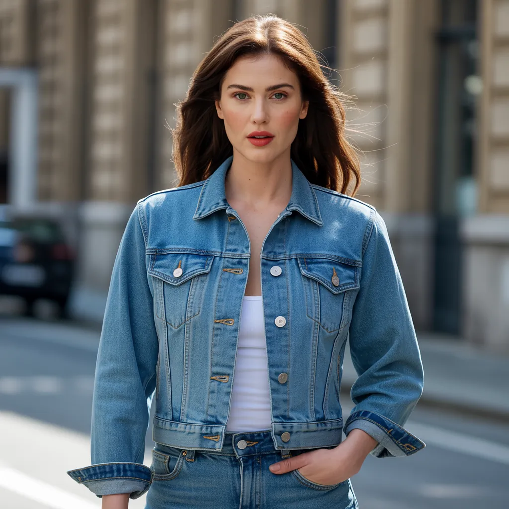 how should a denim jacket fit on a woman