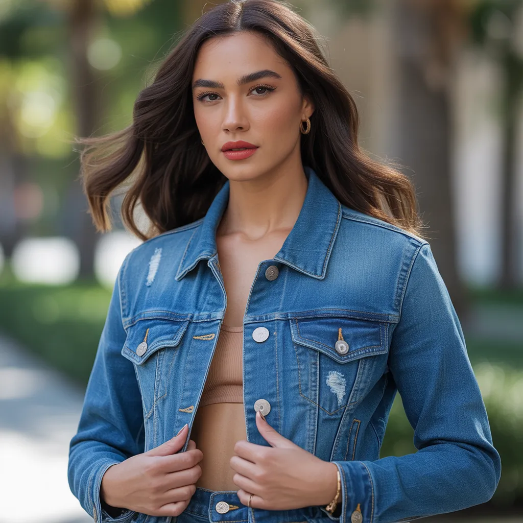 how should a denim jacket fit on a woman