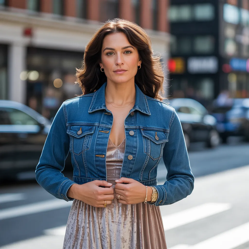 how should a denim jacket fit on a woman