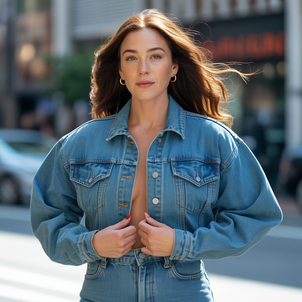 how should a denim jacket fit on a woman