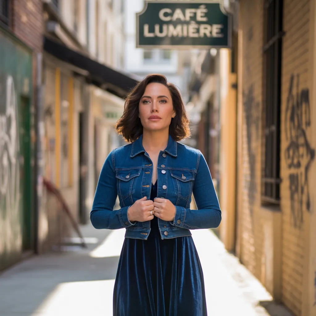 how should a denim jacket fit on a woman