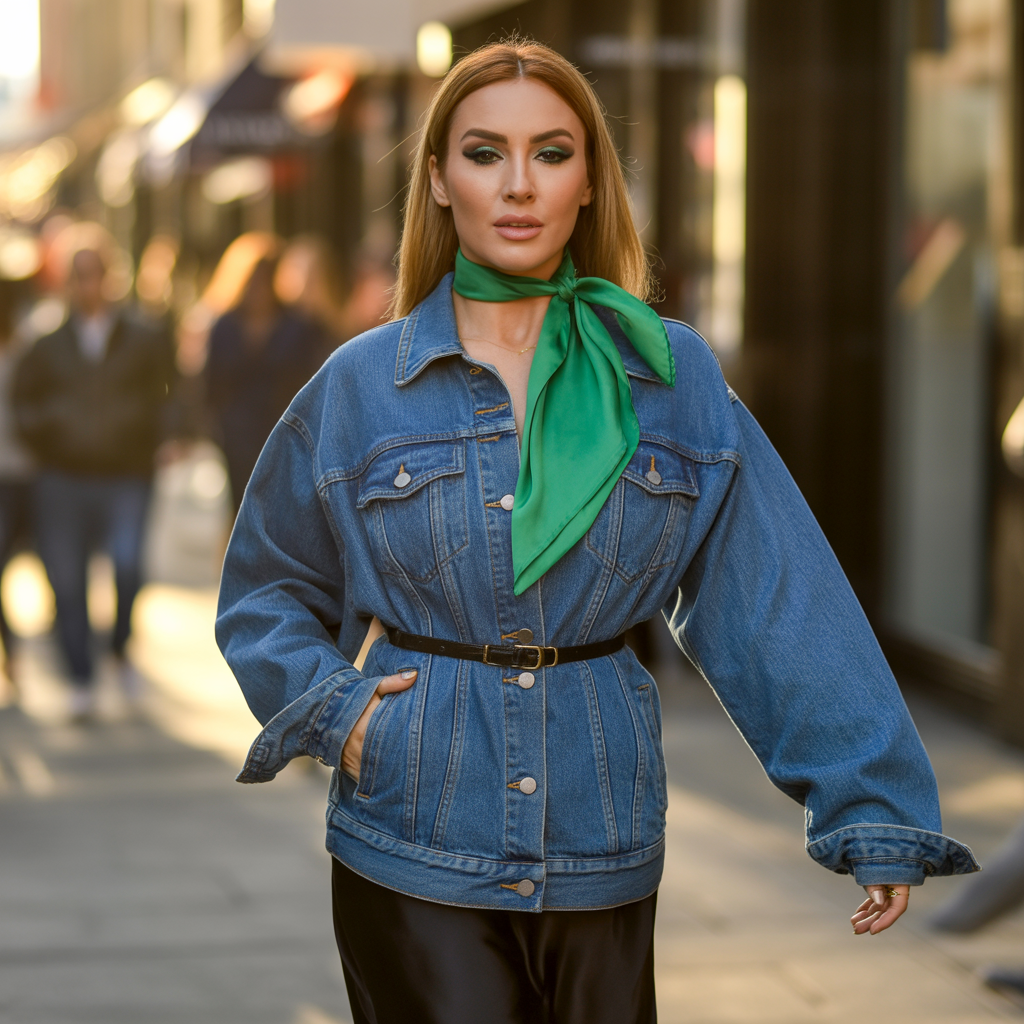 how should a denim jacket fit on a woman