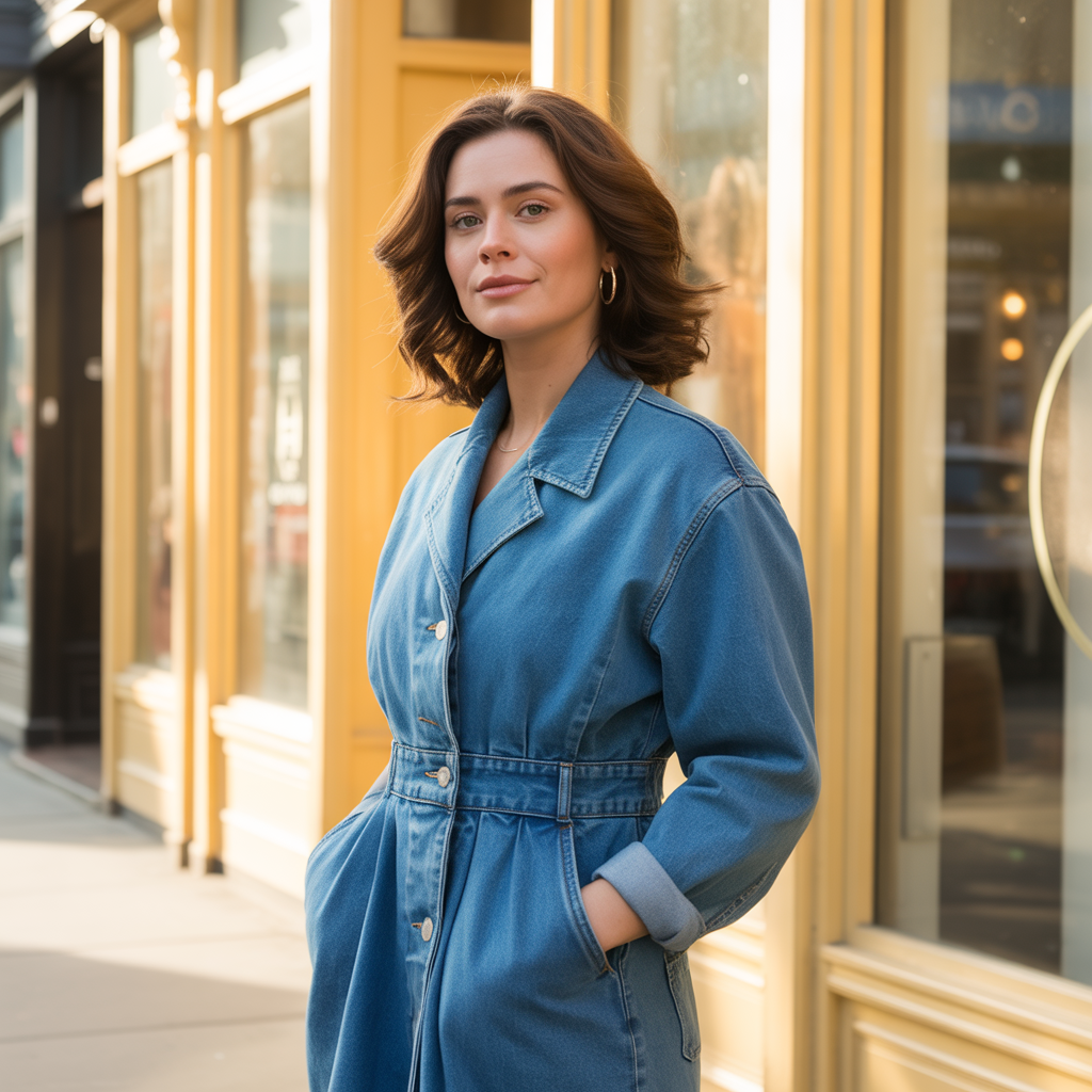 how should a denim jacket fit on a woman