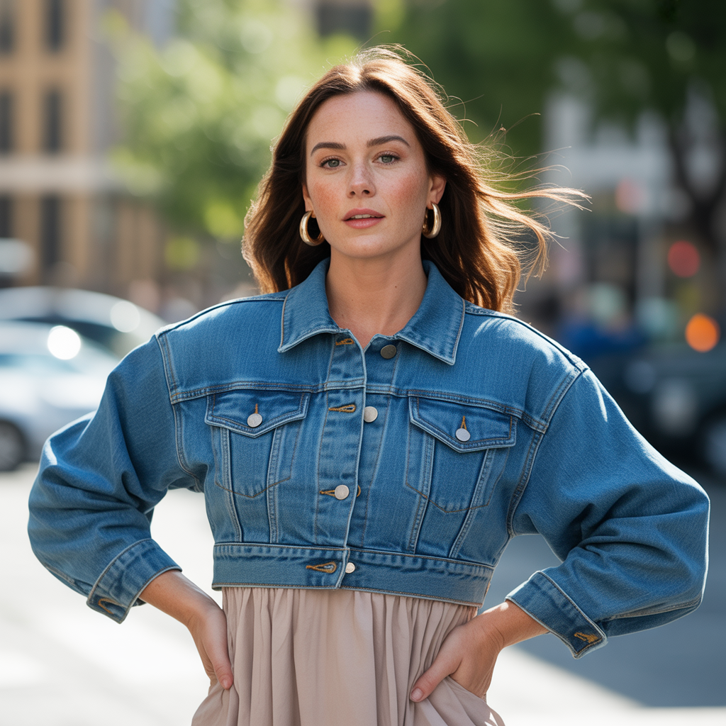 how should a denim jacket fit on a woman