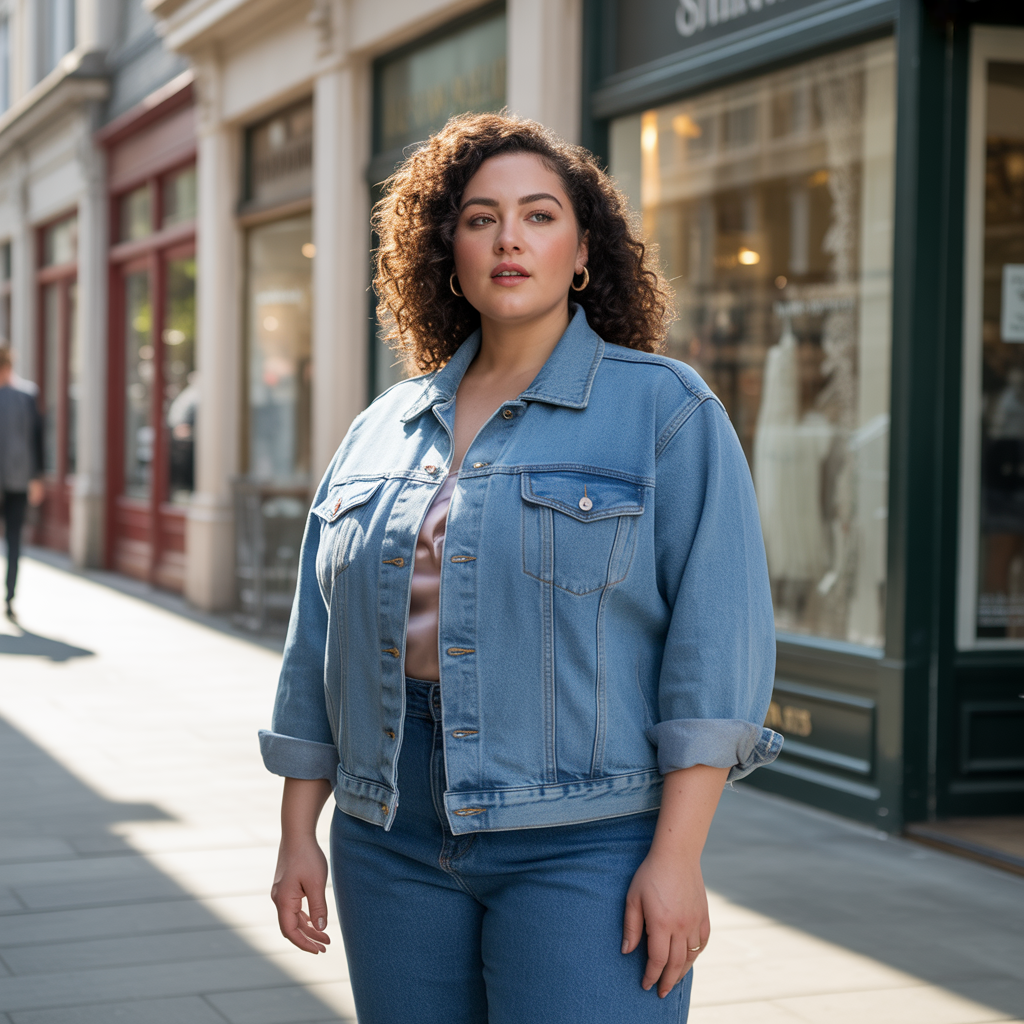 how should a denim jacket fit on a woman