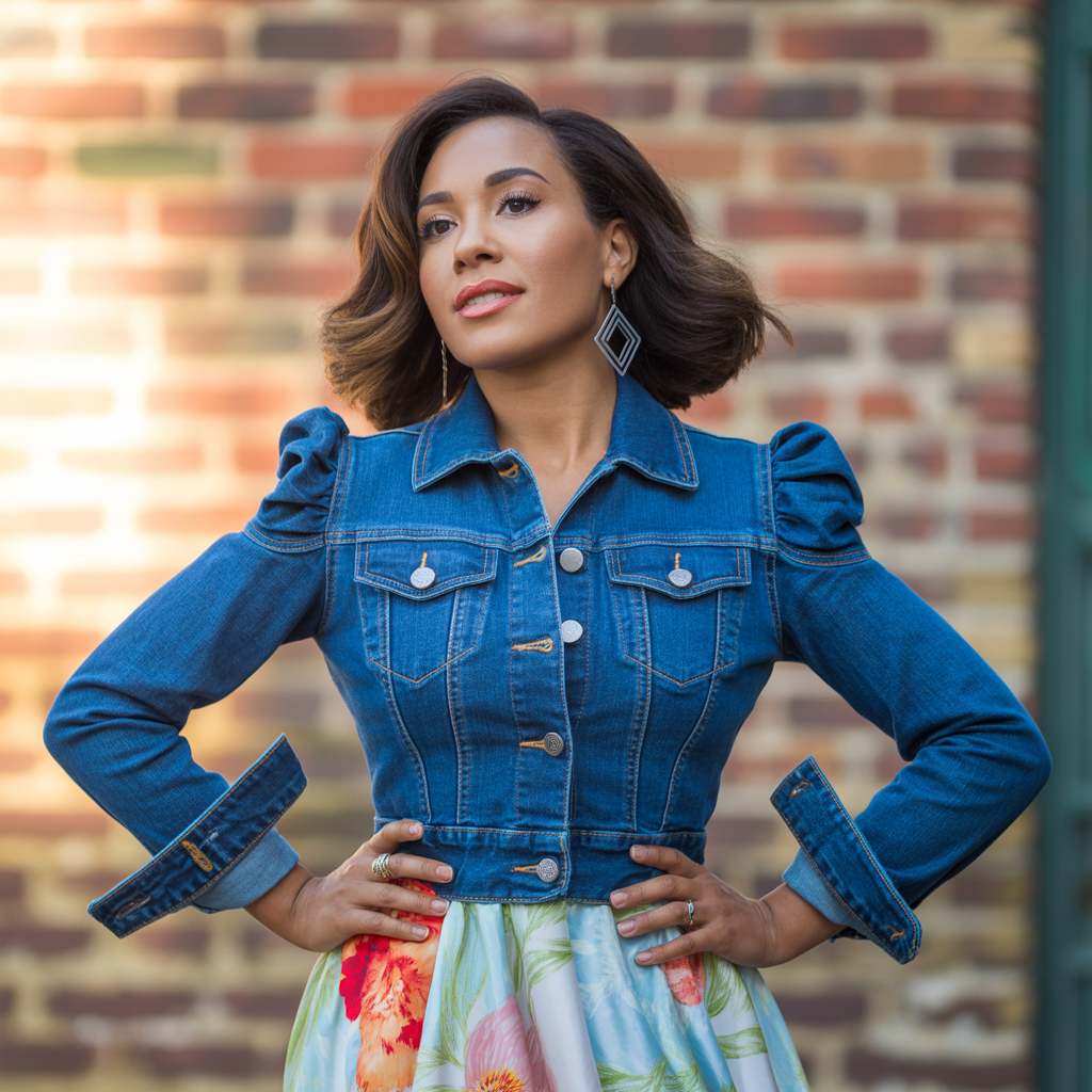 how should a denim jacket fit on a woman