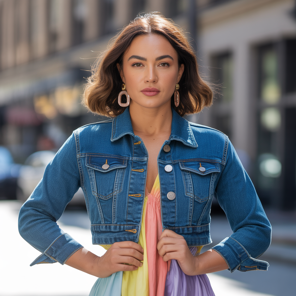how should a denim jacket fit on a woman