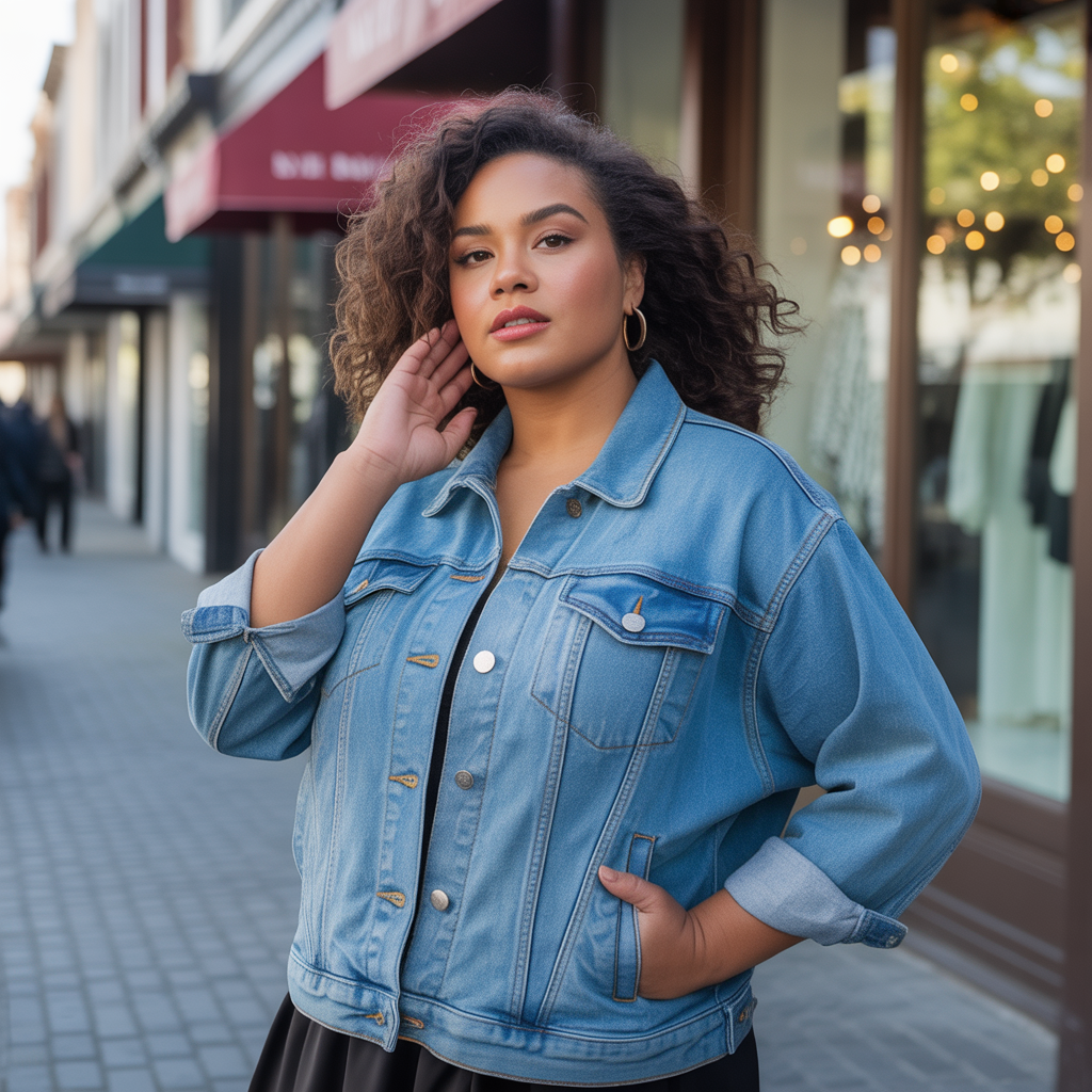 how should a denim jacket fit on a woman