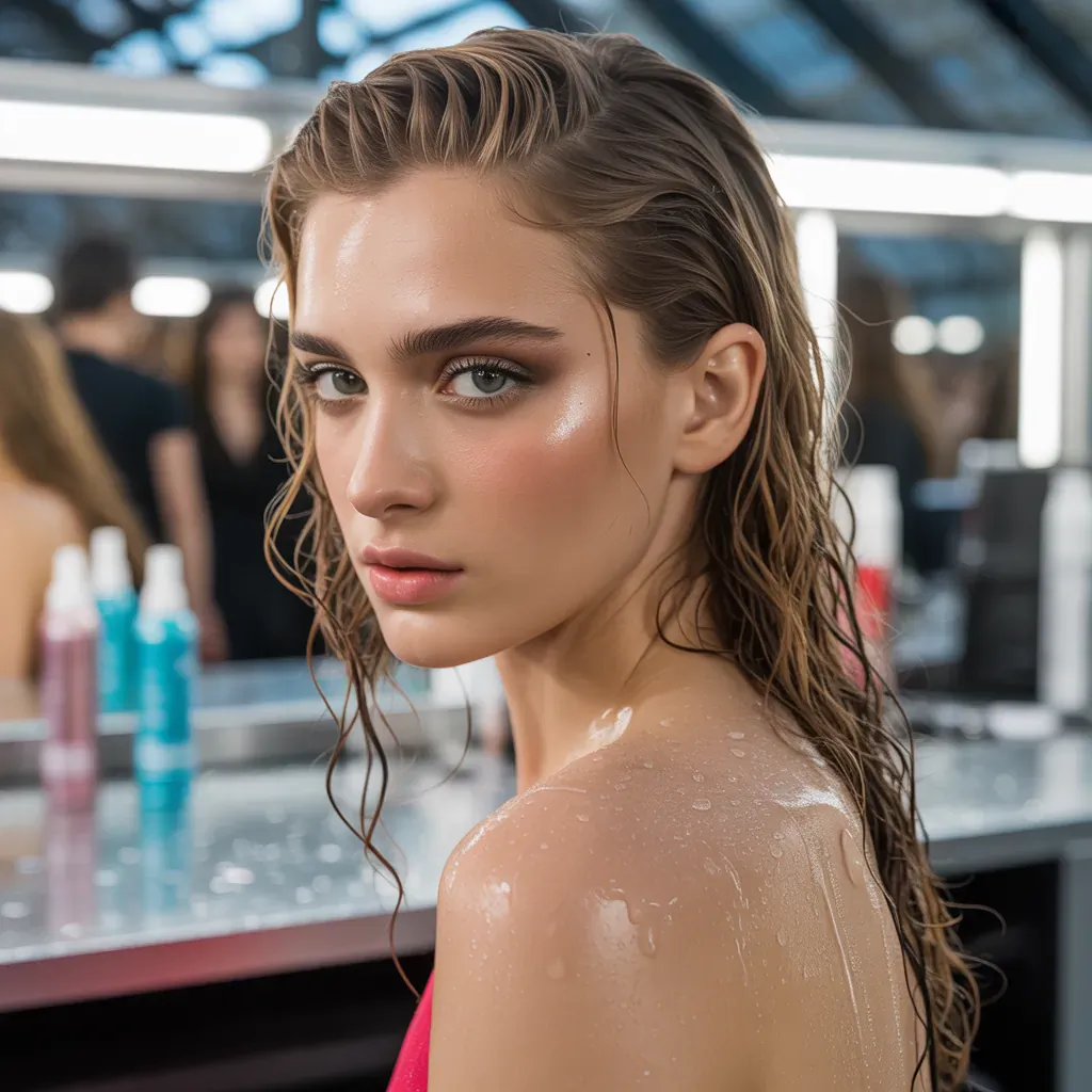 how to keep the wet hair look all day