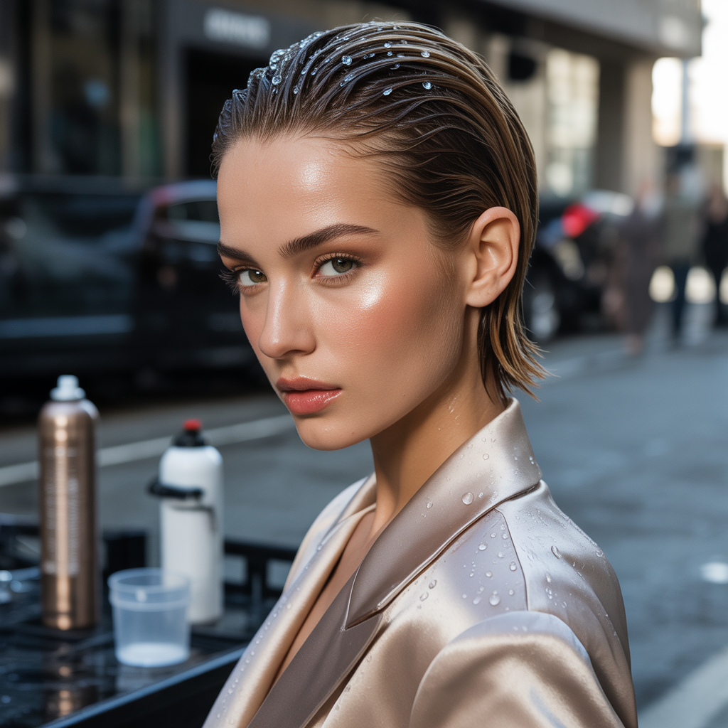 how to keep the wet hair look all day