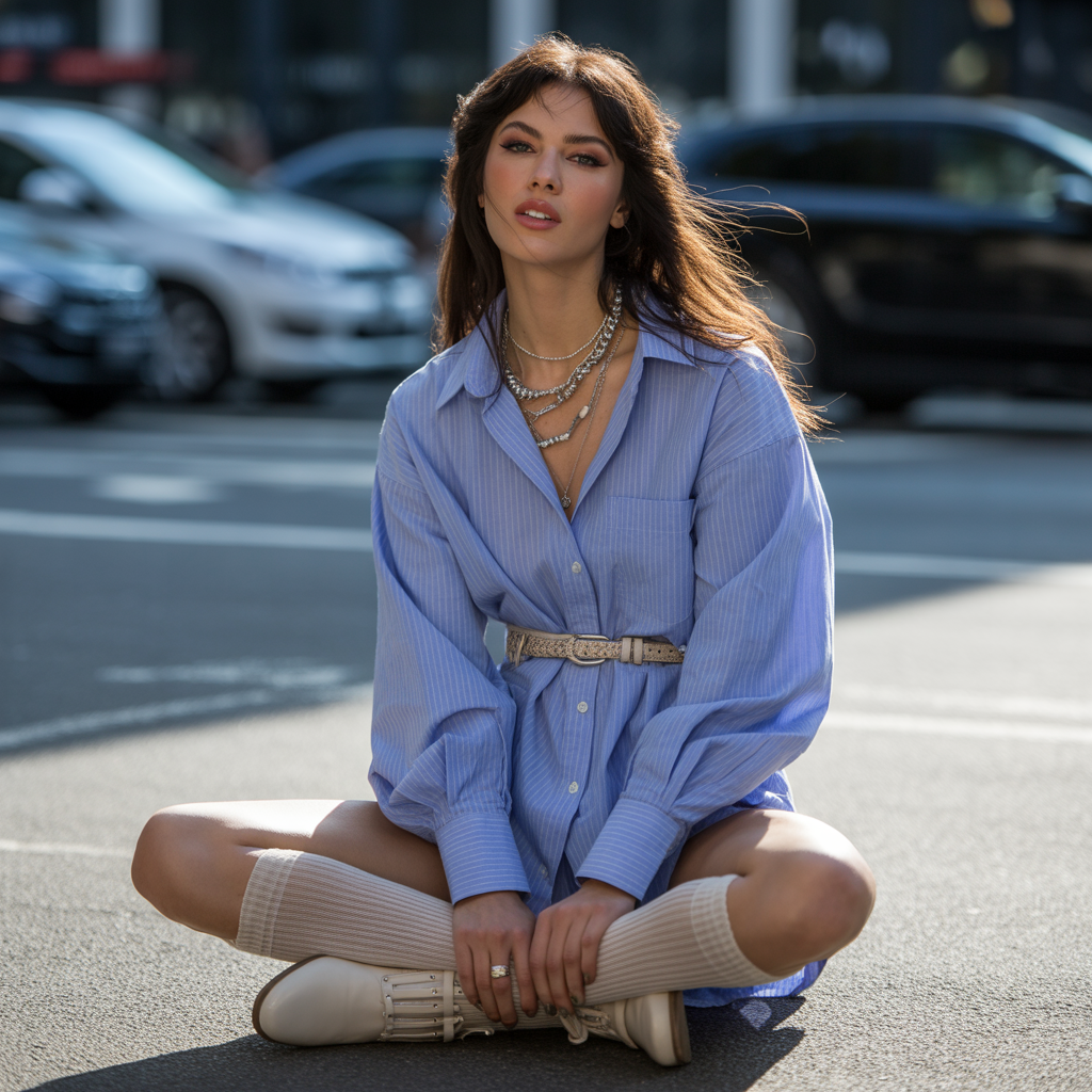 how to style an oversized shirt