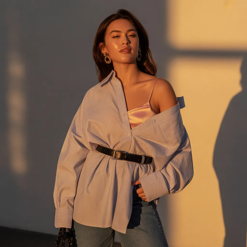 how to style an oversized shirt