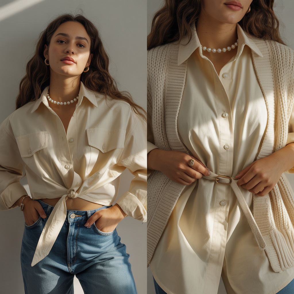 how to style an oversized shirt