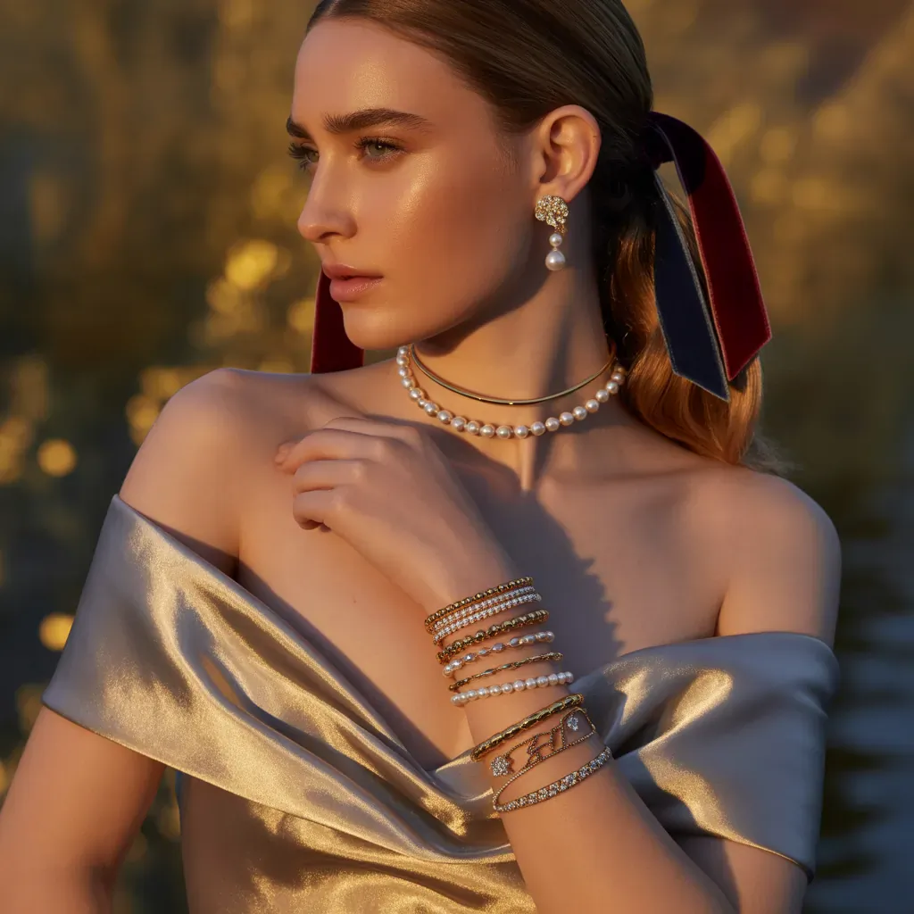 jewelry ideas to wear with off the shoulder dress