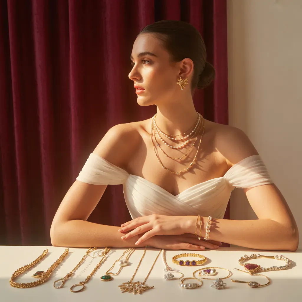 jewelry ideas to wear with off the shoulder dress