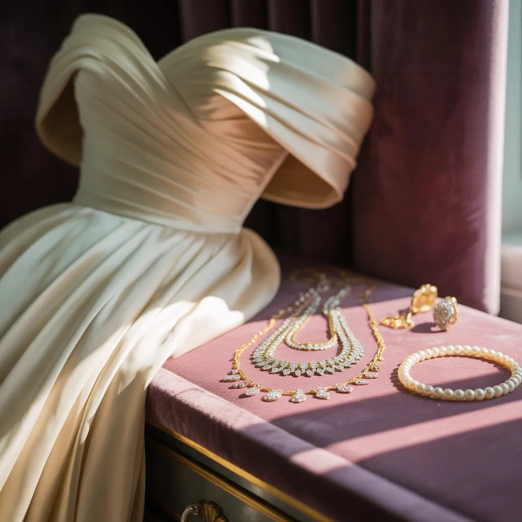 jewelry ideas to wear with off the shoulder dress