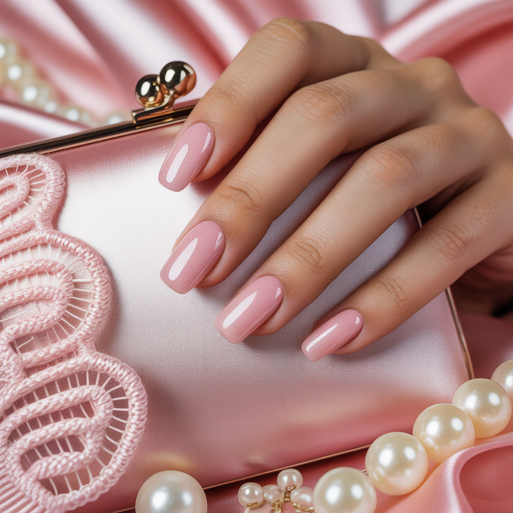 light pink acrylic nails