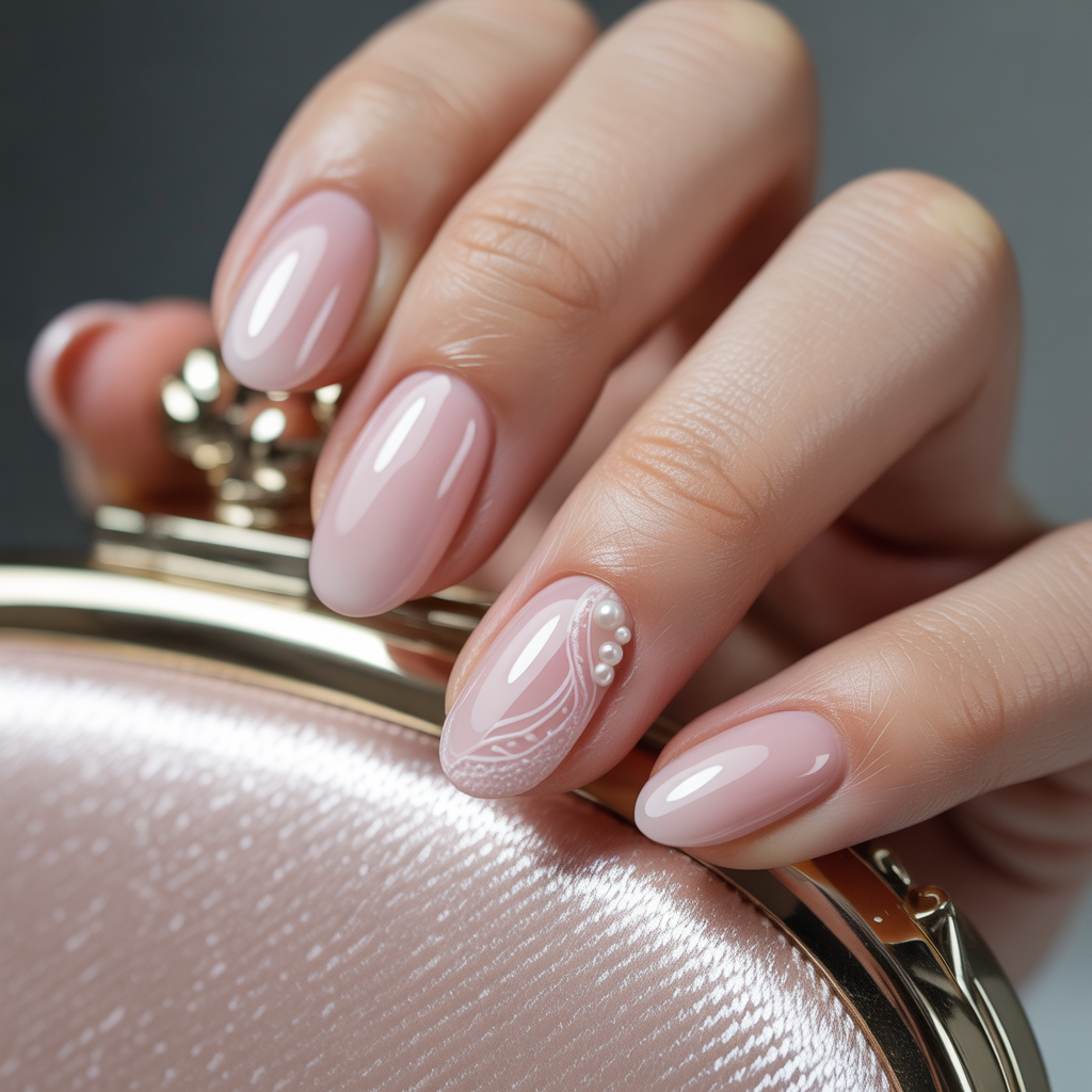 light pink nails