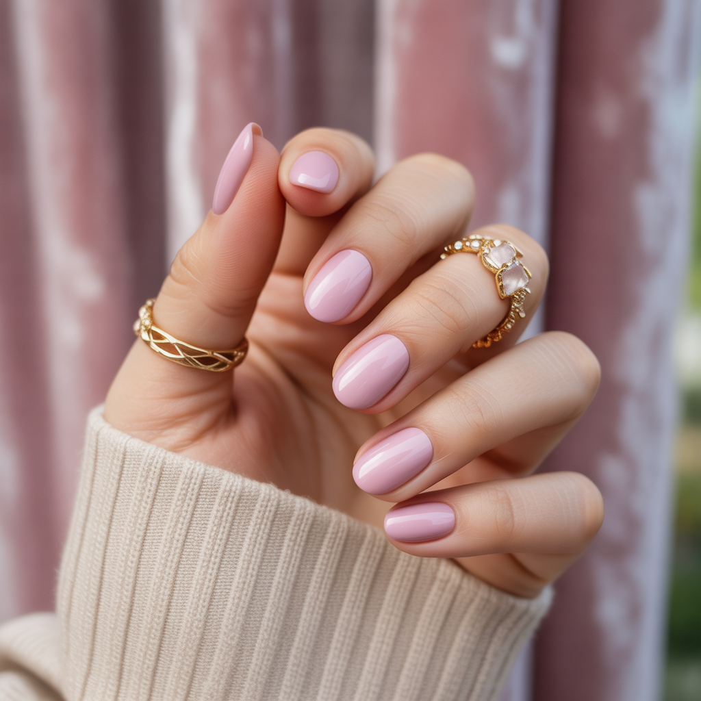 light pink nails