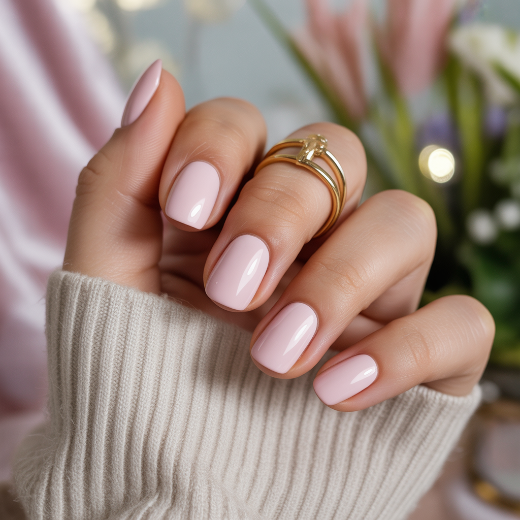light pink nails