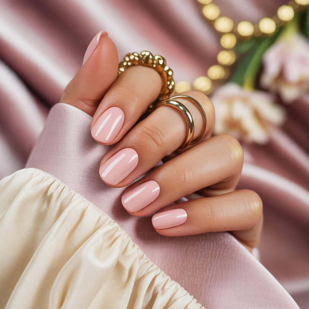 light pink nails