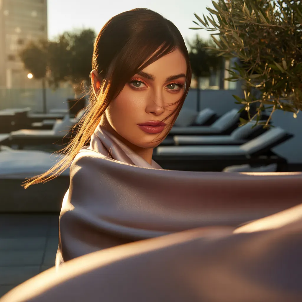 long hair with side bangs