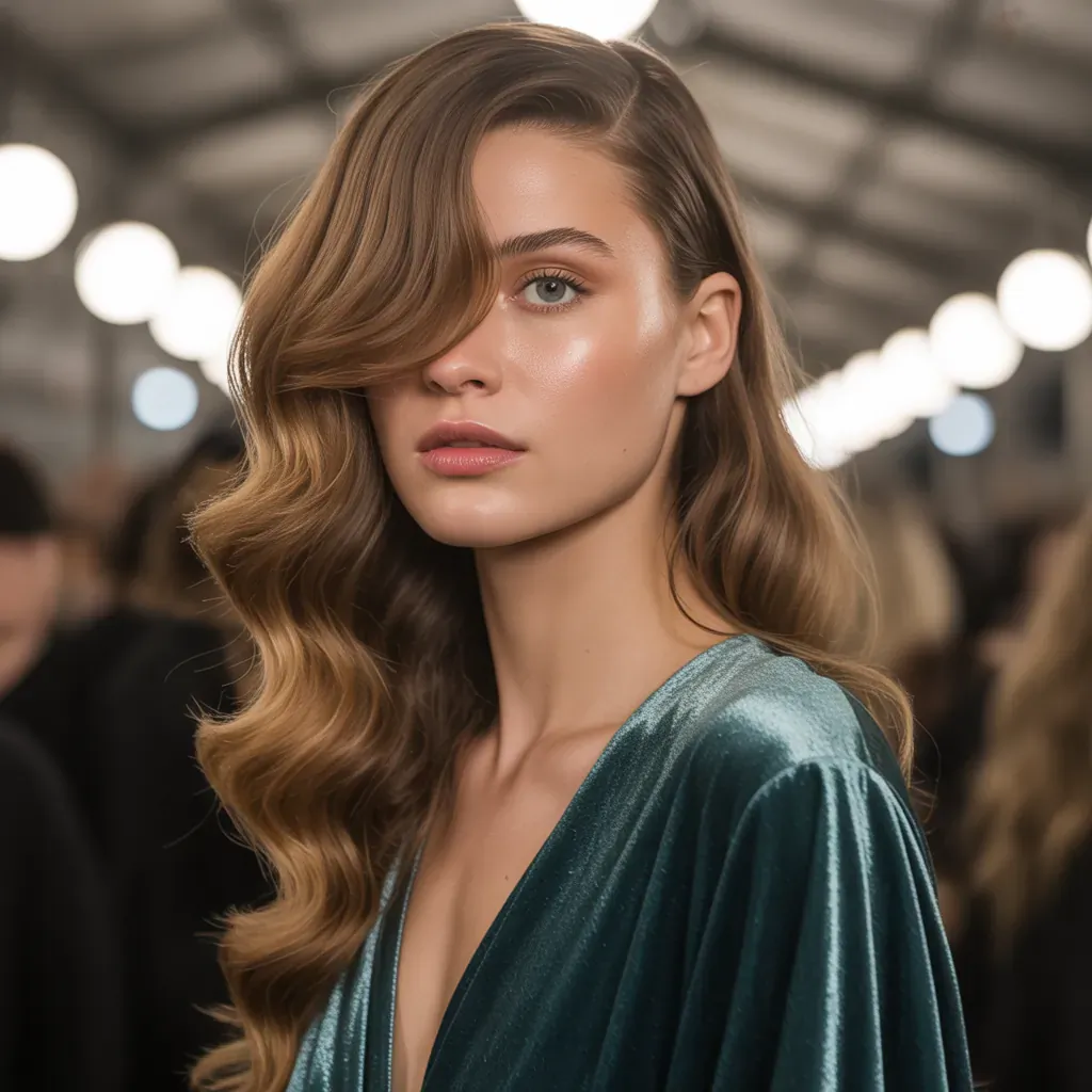 long hair with side bangs