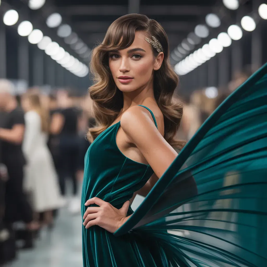 long hair with side bangs