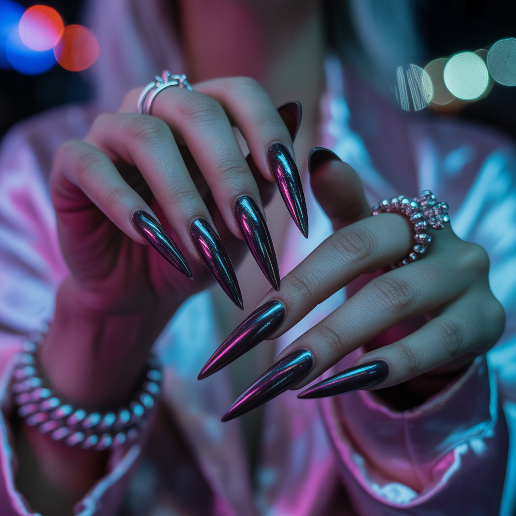 long stiletto nails