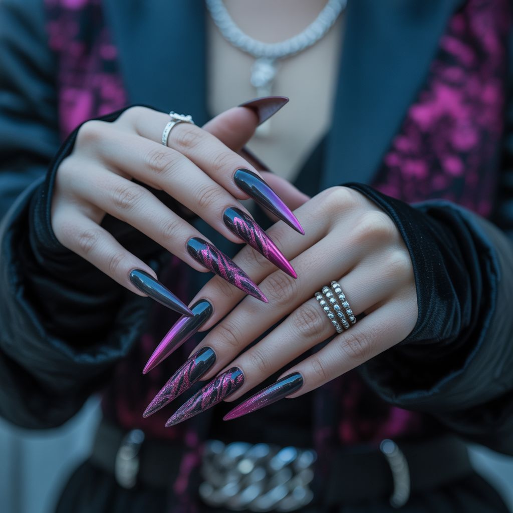 long stiletto nails