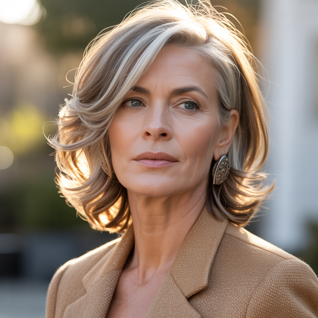 medium length cuts for women over 50