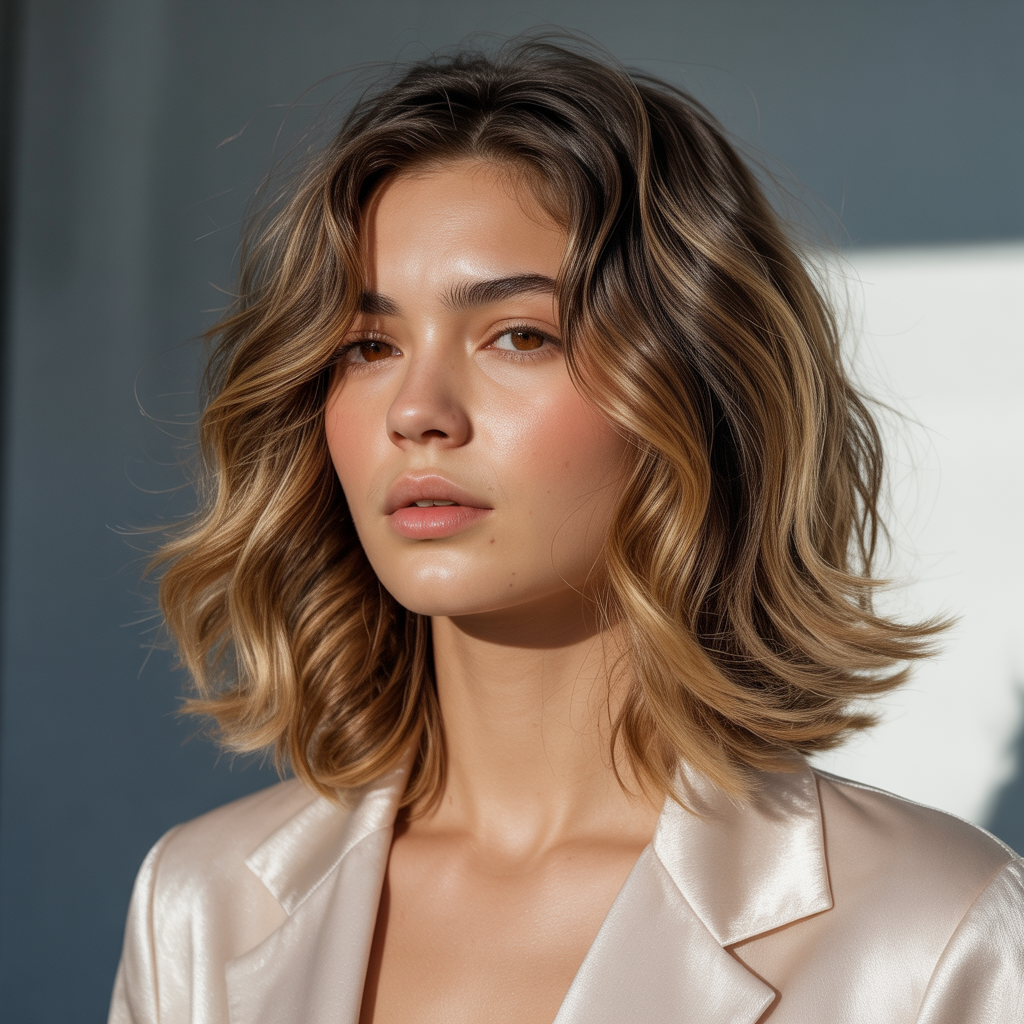 medium length hairstyles with face framing layers