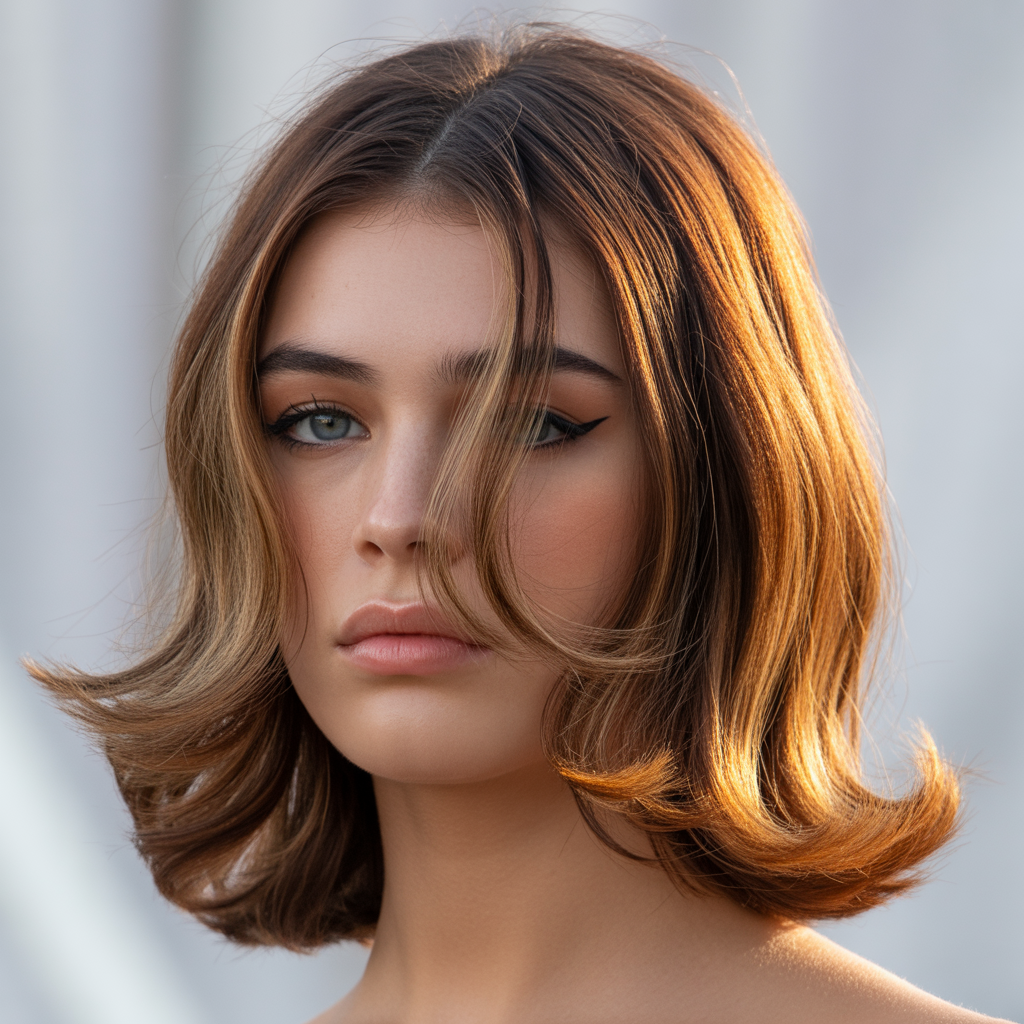 medium length hairstyles with face framing layers