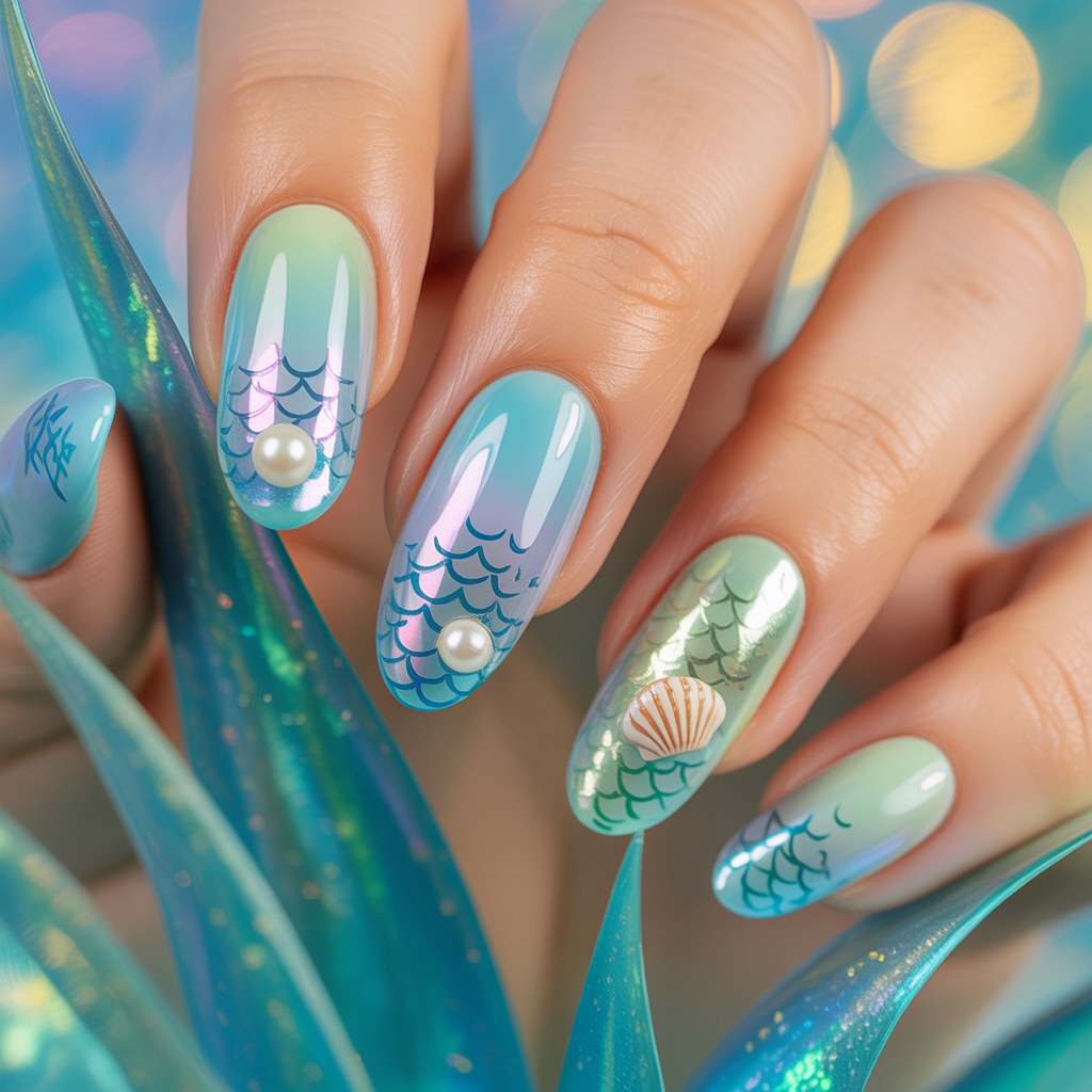 mermaid nails