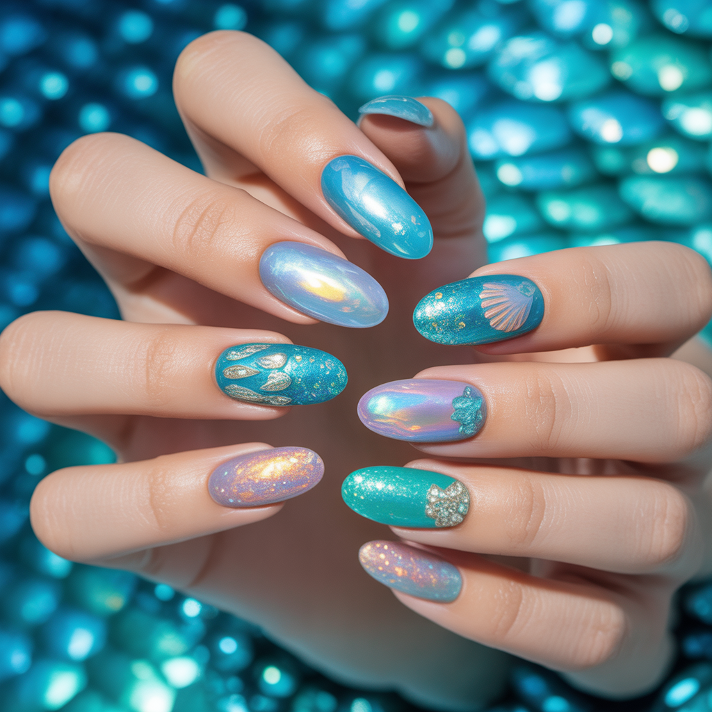 mermaid nails
