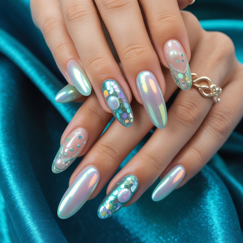 mermaid nails