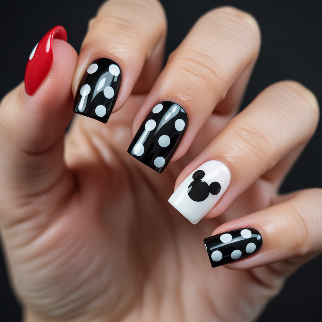 mickey mouse nails