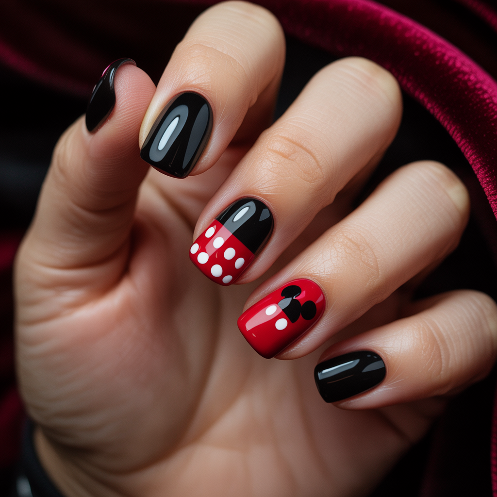 mickey mouse nails