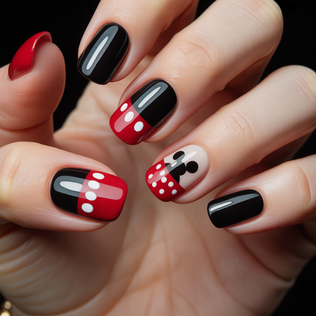 mickey mouse nails